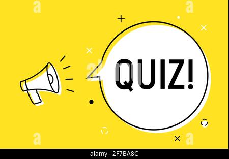 Quiz Alarm Lautsprecher Pop Vektor-Symbol. Beantworten Quiz Frage Spiel Marketing Hintergrund Stock Vektor