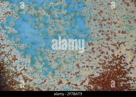 Blaue Farbe und Rostlandschaft Stockfoto