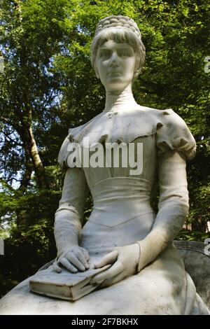 Statue der Kaiserin Elisabeth in Meran, Italien, Südtirol, Meran Stockfoto