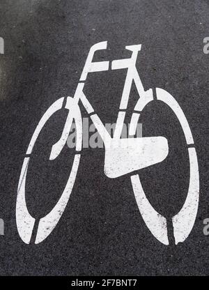 Asphalt, Hintergrund, Fahrrad, Radweg, Fahrrad, Vorsicht, Stadt, Fahrrad, Radweg, Radfahrer, Gesund, Spur, Farbe, Weg, Bahn, Fahrt, Fahrweg, Stockfoto
