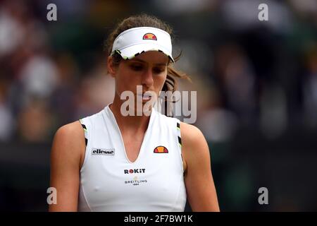 Aktenfoto vom 09-07-2019 von Johanna Konta. Ausgabedatum: Dienstag, 6. April 2021. Stockfoto