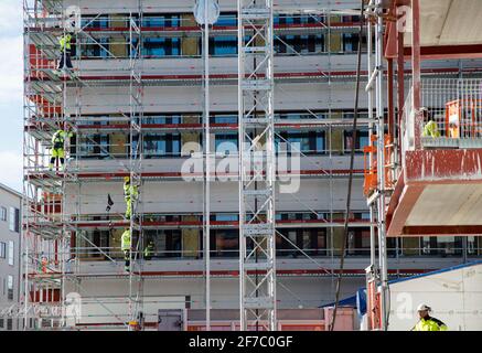 Der Ausbau des Universitätsklinikums Linköping. Stockfoto