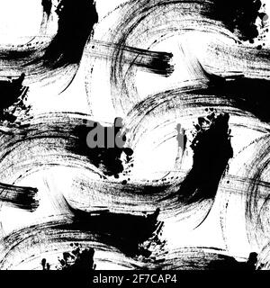 Schwarz-Weiß nahtlose abstrakte Grunge Textur Stockfoto