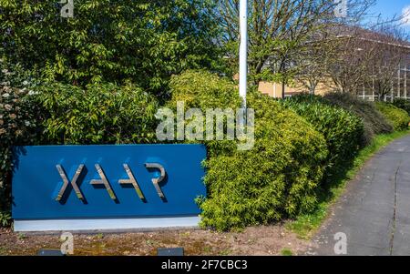 XAAR Cambridge Science Park - Zeichen außerhalb des XAAR Gebäude auf der Cambridge Science Park, Cambridge UK. XAAR entwickelt Industrial Inkjet Druckköpfe. Stockfoto