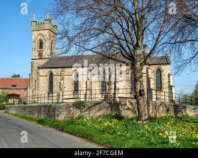 Pfarrkirche St. Bartholomews im Dorf Arkendale in der Nähe Knaresborough North Yorkshire England Stockfoto