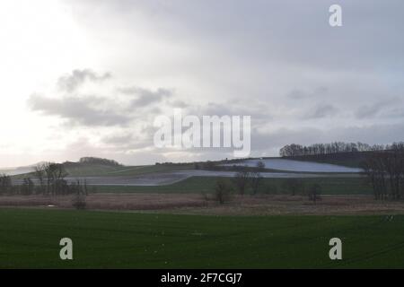 Frühling in der Eifel, Thüringer Wiesen Stockfoto