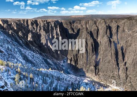 Black Canyon des Gunnison National Park, South Rim im Winter Stockfoto