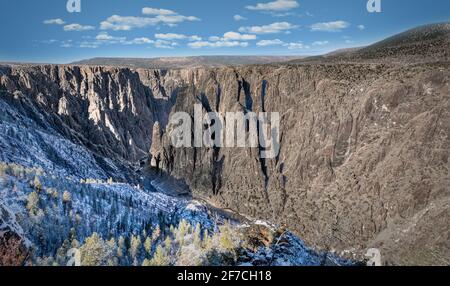 Black Canyon des Gunnison National Park, South Rim im Winter Stockfoto