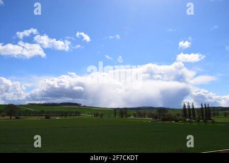 Frühling in der Eifel, Thüringer Wiesen Stockfoto