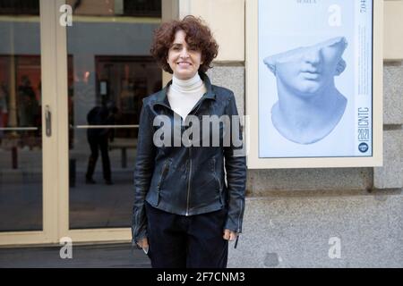 Madrid, Spanien. April 2021. Adriana Ozores posiert für ein Foto während der Präsentation von 'Troyanas' im Teatro de la Comedia in Madrid. (Foto von Oscar Fuentes/SOPA Images/Sipa USA) Quelle: SIPA USA/Alamy Live News Stockfoto