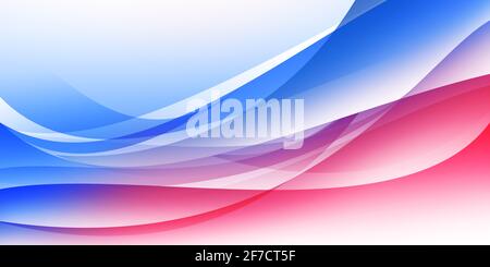 Moderne abstrakte helle bunte Hintergrund Tapete. Neue abstrakte Hintergrundlinien. Patriotische Farben Hintergrund Stockfoto