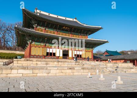 Bereich des königlichen Palastes in Seoul, Südkorea Stockfoto