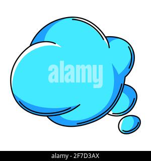 Illustration einer Sprechblase mit Zeichentrickfilm. Bunte niedliche Objekt. Stock Vektor