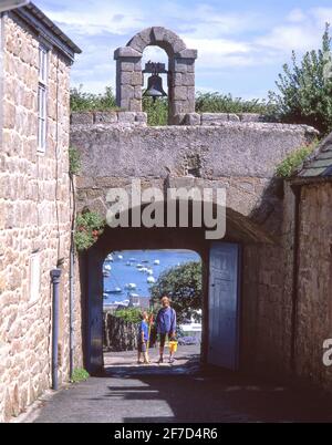 Garnison-Gateway, St. Marien, Hugh Town, Isles of Scilly, Cornwall, England, United Kingdom Stockfoto