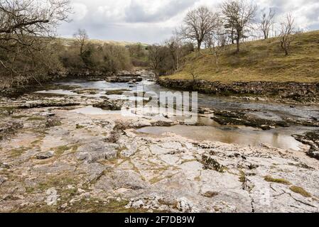 River Wharfe in Grassington Stockfoto