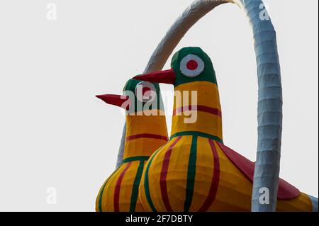 Bangla Noboborsho Baishakhi Utshab mongolischer Shobhajatra von Bengali Neujahr. Pohela Baishakh hochauflösende Stock-Fotografie und Bilder. Stockfoto