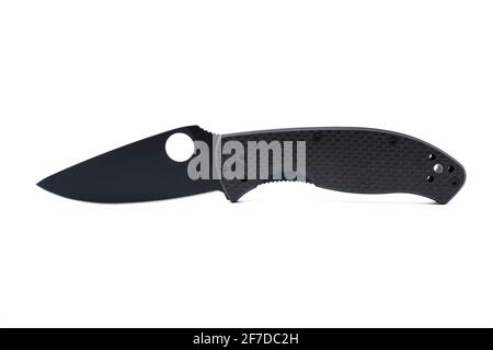 Army Messer Falten isoliert auf weißem Hintergrund Stockfoto