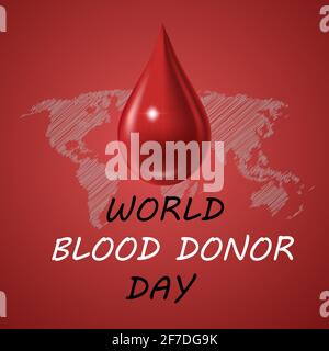 World Blood Donor Day 14. juni Backgroung Design Stock Vektor