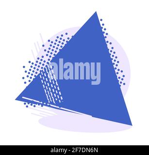 Moderner, abstrakter, geometrischer Hintergrund in blau strukturierter Farbe. Cold Triangle minimales Webbanner. Einfacher Vektorhintergrund im flachen Stil Stock Vektor