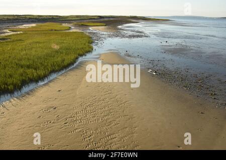 Schöner Blick auf den Strand und die Küste in Duxbury, Massachusetts. Stockfoto