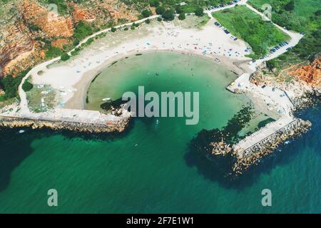 Bolata Strand Bulgarien. Exotische Bucht in der Nähe von Kap Kaliakra und Albena, Provinz Varna Stockfoto
