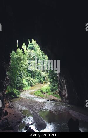 Tham Lod Cave in der Nähe von SOP Pong im Pang Mapha District, Provinz Mae Hong Son, Nordthailand Stockfoto