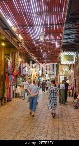 Souk oder Markt in Marrakesch, Marokko Stockfoto