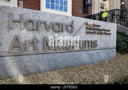 Steinplatte des Harvard Art Museums/Fogg Museum.Busch-Reisinger Museum/Arthur M.Sackler Museum.Harvard Universität.Cambridge.Massachusetts.USA Stockfoto