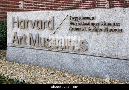 Steinplatte des Harvard Art Museums/Fogg Museum.Busch-Reisinger Museum/Arthur M.Sackler Museum.Harvard Universität.Cambridge.Massachusetts.USA Stockfoto