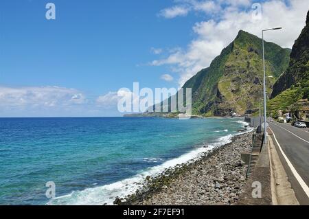 Küste von Sao Vicente im Norden von Madeira-Portugal Stockfoto