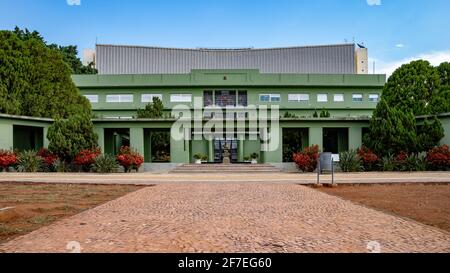 Goiania/Goias/Brasil - 02 01 2019: Der Smaragdpalast auf der Plaza Dr. Pedro Ludovico Teixeira Stockfoto