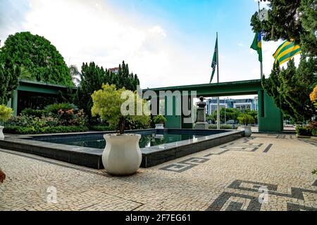 Goiania/Goias/Brasil - 02 01 2019: Der Smaragdpalast auf der Plaza Dr. Pedro Ludovico Teixeira Stockfoto