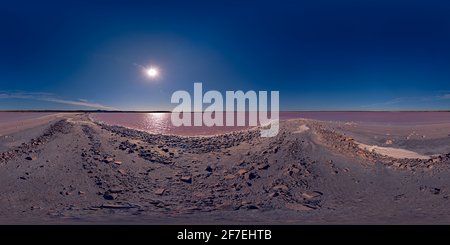 360 Grad Panorama Ansicht von Salina Chica, Chubut, Argentinien.