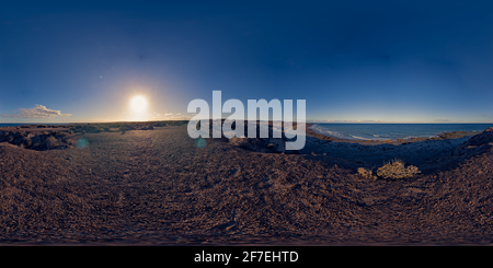 360 Grad Panorama Ansicht von Cerro Prismatico, Puerto Madryn, Chubut, Argentinien.