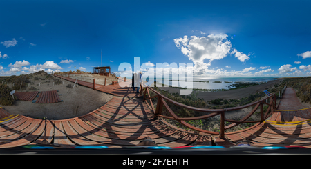 360 Grad Panorama Ansicht von Punta Norte, Chubut, Argentinien.