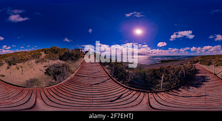 360 Grad Panorama Ansicht von Punta Norte, Chubut, Argentinien.