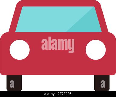 Auto, Automobil, Fahrzeug (Vorderansicht) Vektorsymbol Illustration Stock Vektor