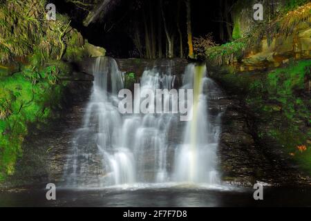 Goit Stock Wasserfall in der Nähe von Haworth in West Yorkshire, Großbritannien Stockfoto