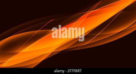 Moderne Gelb leuchtende elegante Formen abstrakte Hintergrundtapete. Schöne leuchtende Formen diagonalen Hintergrund Stockfoto