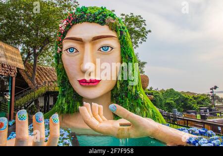 Meerjungfrau Skulptur in Pattaya Thailand Südostasien Stockfoto