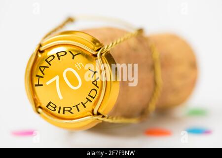 Herzlichen Glückwunsch zum 70. Geburtstag Stockfoto