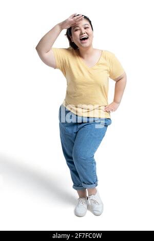 Glückliche junge Frau Stockfoto