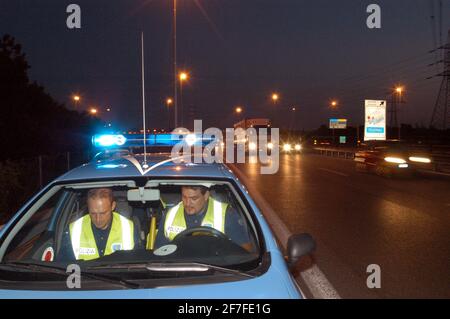 Italienische Straßenpolizei Stockfoto