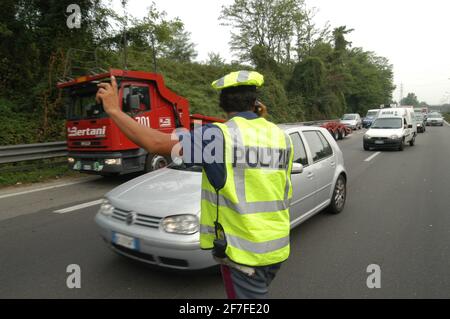 Italienische Straßenpolizei Stockfoto