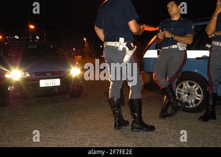 Italienische Straßenpolizei Stockfoto