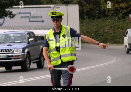 Italienische Straßenpolizei Stockfoto