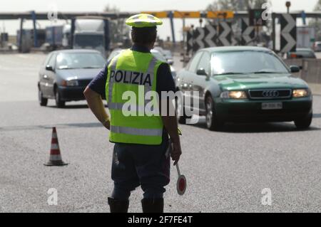 Italienische Straßenpolizei Stockfoto