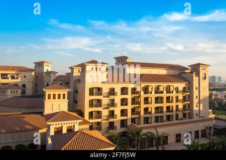 Saadiyat Island, Vereinigte Arabische Emirate - 17. September 2020: Luxushotel St.Regis Saadiyat auf dem berühmten Abu Dhabi Resort Saadiyat Island Stockfoto