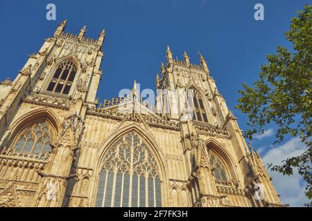 York Minster, die Kathedrale im historischen Herzen der Stadt York, Yorkshire, England, Großbritannien, Europa Stockfoto