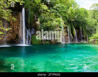 Nationalpark Plitvicer Seen, UNESCO-Weltkulturerbe, Mittelkroatien, Europa Stockfoto